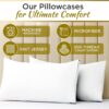 Twin XL 100% Microfiber Double Brushed Sheet Set - Extra-Soft & Wrinkle-Free - 15" Deep Pockets, 39" x 80" - Ideal for Dorms, Hospitals & Split King Beds - 3 PC Set (Twin XL, White) - Image 7