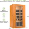 Real Relax Infrared Sauna for Home, Home Indoor Sauna for up to 2 People, with Near Zero Emf Infrared Lighting, 1640w, 9 Chromo Therapy Lights, Canadian Hemlock Wood Sauna - Image 4