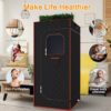 Portable Sauna for Home, Sauna Box Sauna Tent with 3L Steamer, Remote Control, Folding Chair and Foot Pad, Full Size Personal Steam Sauna for Home Spa, 15 Levels, Orange - Image 6