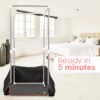 Adamson Full Size Portable Steam Sauna - Indoor Sauna Tent for Home Spa Relaxation + Boost Health and Recovery + 2.6L 1000W Steamer + Chair + Remote + Foot Massager - New - Nylon Orange - Image 2