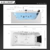 Empava 59” Whirlpool Bathtub, Jetted Tub with Light,SPA Hydromassage with Chromatherapy,Acrylic,3-Side Apron,White - Image 4