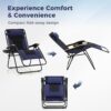 MAISON ARTS Oversize XXL Padded Zero Gravity Lawn Chair Anti Gravity Lounge Chair Foldable Recliner 30" Wide Seat Outdoor Camp Chair for Poolside Backyard Beach, Support 400LBS, Blue - Image 8
