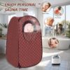 Portable Steam Sauna, Personal Steam Sauna Tent for Home Spa, Full Size Portable Spa Sauna Box with 3L 1000W Sauna Steamer, Large Size Foldable Chair Included, Brown - Image 5