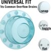 SlipX Solutions Bottomless Bath | Overflow Drain Cover for Tub | Best Gifts for Mom, Spa & Bath Accessories | Drain Block, Water Stopper Plug | Bath Essentials for Women | 4" Diameter, Aqua - Image 4
