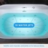 WOODBRIDGE 72" x 35-3/8" Whirlpool and Air Bath Heated Soaking Combination Tub with Adjustable Speed Air Blower and Display Control Panel, White,BJ-500 - Image 5