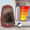 Portable Steam Sauna, Personal Steam Sauna Tent for Home Spa, Full Size Portable Spa Sauna Box with 3L 1000W Sauna Steamer, Large Size Foldable Chair Included, Brown - Image 3