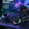VOYEE Switch Controller, LED Star Wireless Pro Controllers Compatible with Lite/OLED, Multi-Platform Windows PC/IOS/Android with 9 Colors RGB Light/Programmabele/Vibration/Turbo/Wakeup - Image 3