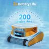 Poolmate Hydro 3 Robotic Pool Cleaner for Inground/Above Ground Pools, 150W Cordless Pool Vacuum, Max 200min Runtime, 4.1L Filter Basket, Auto Waterline/Wall Cleaning, Max 1076 sq.ft Coverage [2024] - Image 2