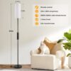 Ambimall Floor Lamps for Living Room, 64" Modern Floor Lamp with Remote Control and Stepless Dimmable Colors Temperature & Brightness, Standing Lamps for Living Room Bedroom Office, 9W Bulb Included - Image 2
