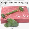 BAIMEI IcyMe Gua Sha & Jade Roller Facial Tools Face Roller and Gua Sha Set for Puffiness and Redness Reducing Skin Care Routine, Self Care Gift for Men Women - Green - Image 8