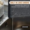 Plastic Cutting Boards for Kitchen, 3-Piece Large Cutting Board Set Dishwasher Safe Chopping Boards with Non-slip Feet and Juice Grooves, Kikcoin - Image 3
