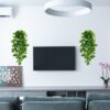 BLEUM CADE Fake Hanging Plants, 2pcs Artificial Hanging Plant, Faux Pothos Vines Hanging Plant Greenery for Wall Home Living Room Indoor Outdoor Decor (No Baskets) - Image 5