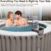 ECO POOLTECH Adjustable Hot Tub Tray Table, Clip-on Pool Cup Holder Phone Holder, Nonslip Spa Drink Tray Side Table for Outdoor Inflatable Pools, Must Have Hottub Accessories for Adults - Image 2