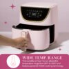 Paris Hilton Air Fryer, Large 6-Quart Capacity, Nonstick Made without PFAS, Touchscreen Display, 8-in-1 (Air Fry, Roast, Broil, Bake, Reheat, Keep Warm, Pizza, Dehydrate), Dishwasher Safe, Pink - Image 7