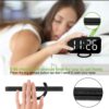 SZELAM Digital Clock Large Display, LED Alarm Electric Clocks Mirror Surface for Makeup with Diming Mode, 3 Levels Brightness, Dual USB Ports Modern Decoration for Home Bedroom Decor-Black - Image 6