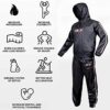 DEFY Heavy Duty Sauna Suit for Weight Loss Full Body Wrap Hoodie Men Women Anti-Rip Sweat suit Gym Workout Exercise Gear - Image 6