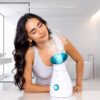 NanoSteamer Large 3-in-1 Nano Ionic Facial Steamer with Precise Temp Control - Humidifier - Unclogs Pores - Blackheads - Spa Quality - Bonus 5 Piece Stainless Steel Skin Kit (Teal) - Image 5