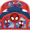 Delta Children - Marvel Spidey and His Amazing Friends 4-Piece Toddler Room-in-a-Box Set – Includes Sleep and Play Toddler Bed, Table, 1 Chair and Fabric Toy Box, Blue/Red - Image 7