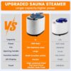 Portable Steam Sauna,Sauna Tent,Home Sauna with 2024 New 3L 1300 Watt Steamer,Steam Saunas for Home,Gym,Yoga, Pilates - Image 3