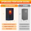 Portable Sauna for Home,Portable Steam Sauna Box, Person Sauna Tent Sauna Box at Home, 3L 1200 Watt Steamer,Steam Sauna for Gym,Yoga, Pilates (Black) - Image 4