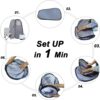 Foldable Portable Steam Sauna, Personal Sauna Tent for Home SPA with 1000w 2.2L Steamer, Folding Chair, Remote Control, Gray - Image 7