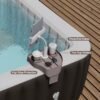 ECO POOLTECH Adjustable Hot Tub Tray Table, Clip-on Pool Cup Holder Phone Holder, Nonslip Spa Drink Tray Side Table for Outdoor Inflatable Pools, Must Have Hottub Accessories for Adults - Image 3