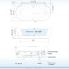 WOODBRIDGE 72" x 35-3/8" Whirlpool and Air Bath Heated Soaking Combination Tub with Adjustable Speed Air Blower and Display Control Panel, White,BJ-500 - Image 8