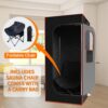 Portable Sauna for Home, Sauna Box Sauna Tent with 3L Steamer, Remote Control, Folding Chair and Foot Pad, Full Size Personal Steam Sauna for Home Spa, 15 Levels, Orange - Image 4