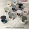 VASAGLE End Table, Small Bedside Table with Fabric Basket, Modern Nightstand, Round Side Table, for Living Room, Bedroom, Cream White ULET223K67 - Image 9