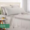 King Sheets by Pure Bamboo, Genuine 100% Organic Viscose Derived from Bamboo Bed Sheet Set, Luxuriously Soft & Cooling, Double Stitching, Lifetime Quality Promise (King, Silver Pearl) - Image 5