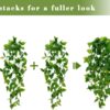 BLEUM CADE Fake Hanging Plants, 2pcs Artificial Hanging Plant, Faux Pothos Vines Hanging Plant Greenery for Wall Home Living Room Indoor Outdoor Decor (No Baskets) - Image 2