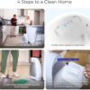 EyeVac Home Touchless Vacuum Automatic Dustpan - Great for Sweeping Pet Hair Food Dirt Kitchen - Ultra Fast & Powerful, Corded Canister Vacuum, Bagless, Automatic Sensors, 1000 Watt (White) - Image 4