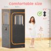 Adamson Full Size Portable Steam Sauna - Indoor Sauna Tent for Home Spa Relaxation + Boost Health and Recovery + 2.6L 1000W Steamer + Chair + Remote + Foot Massager - New - Nylon Orange - Image 7