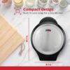 Holstein Housewares - Non-Stick Omelet & Frittata Maker, Stainless Steel - Makes 2 Individual Portions Quick & Easy (2 Section, Black) - Image 7