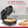 Holstein Housewares - Non-Stick Omelet & Frittata Maker, Stainless Steel - Makes 2 Individual Portions Quick & Easy (2 Section, Black) - Image 4