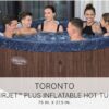 Bestway SaluSpa Toronto Smart AirJet Plus Hot Tub with App Control, 7 Person Capacity, Pool Cover, Spa Pump, 5 Pillows, and Repair Patch, Brown - Image 2