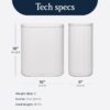 Windmill Air Purifier for Home - 3-In-1 Filtration for Smoke & More - True HEPA Filter, Activated Carbon, & Pre-Filter - Covers Up To 1950 sq ft - Ultra-Quiet - App Compatible - White - Image 6