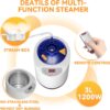Portable Steam Sauna, Sauna Box with 1200w 3L Steamer, 15 Levels of Foldable Sauna for Home, Personal Sauna with Remote Control and Folding Chair, Black - Image 3