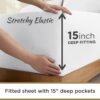 Twin XL 100% Microfiber Double Brushed Sheet Set - Extra-Soft & Wrinkle-Free - 15" Deep Pockets, 39" x 80" - Ideal for Dorms, Hospitals & Split King Beds - 3 PC Set (Twin XL, White) - Image 6
