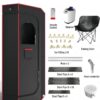 Portable Sauna Box for Home, Steam Sauna Box, 35" x 18" x 25", 71" Full Body Personal Sauna Room with 1200W 3L Steamer, Foldable Chair and Remote Control for Wellness & Relaxation - Image 7