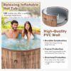 GYMAX Hot Tub, 4 to 6 Person Inflatable Portable Hot Tub with 120 Soothing Bubble Air Jets, Insulated Lockable Cover, Floor Mat & LED Touch Control, Outdoor Blow Up Spa Tub for Backyard, Patio - Image 4