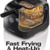Hamilton Beach Cool Touch Electric Deep Fryer with Basket and Lid, 2 Liters / 8 Cups Oil Capacity, Adjustable Temperature, 1500 Watts for Fast Heat-up, viewing Window Easy to Clean, Black (35021) - Image 3
