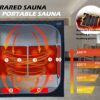 2 Person Infrared Sauna | Full Size Portable Sauna Tent | FAR Infrared Sauna for Home, 1,350watt, Home Saunas with Heating Foot Pad*2, Portable Chair*2, (L56.7 x W31.5 x H59.4, Black) - Image 3