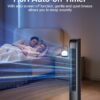 Oscillating Tower Fan with Remote, Electric Standing Tower Fan Floor Fan for Bedroom Indoor Office and Home Use,Quiet Cooling Portable Bladeless Tower Fans, 30 inchs, Black Tower Fan - Image 5