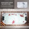 Empava Freestanding Whirlpool Bathtub,Acrylic 8 Hydromassage Jets Tub 59 inch - Image 6