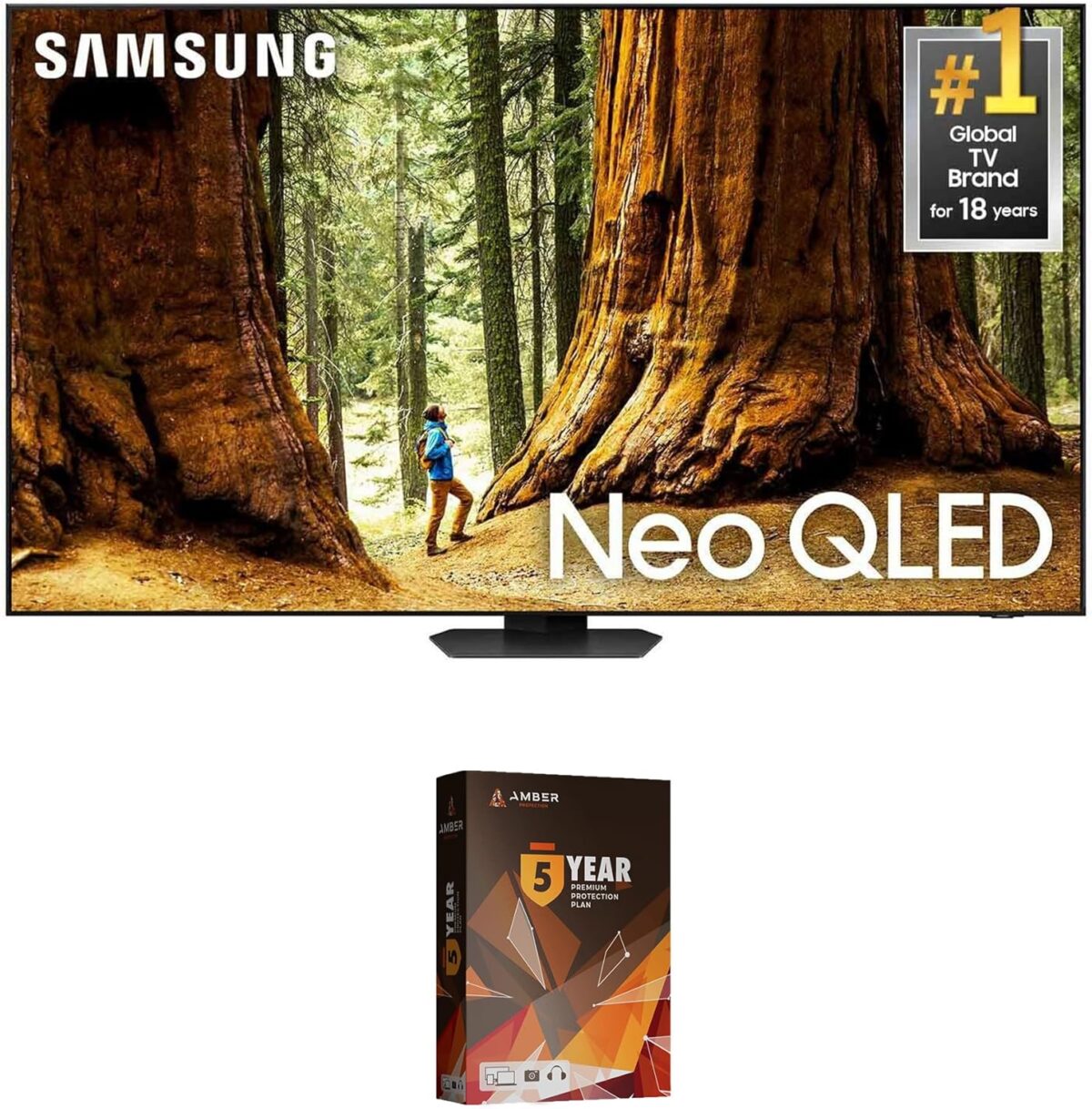 SAMSUNG QN98QN90DAFXZA 98 Inch Neo QLED TV with 4K AI Upscaling and 5 Year Amber Protection Plan (2024)