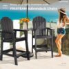 FRUITEAM Tall-Adirondack-Chair, Weather-Resistant High Adirondack Chair Balcony Deck Chair, Recycled HDPE Bar Stool, 350-lbs Capacity - Image 7