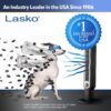 Lasko Oscillating Cyclone Pedestal Fan, Adjustable Height, Timer, Remote Control, 3 Speeds, for Bedroom, Living Room, Home Office, 18", Black, 1843 - Image 2