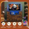 WLIVE Dresser for Bedroom, TV Stand for Bedroom for 55 inch TV with Charging Station and LED Lights, Fabric Chest of Drawers with Open Shelves, 8 Drawers Dressers for Living Room, Closet - Image 5