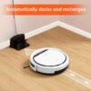 ILIFE V3s Pro Robot Vacuum Cleaner, Tangle-free Suction , Slim, Automatic Self-Charging Robotic Vacuum Cleaner, Daily Schedule Cleaning, Ideal For Pet Hair，Hard Floor and Low Pile Carpet,Pearl White - Image 4